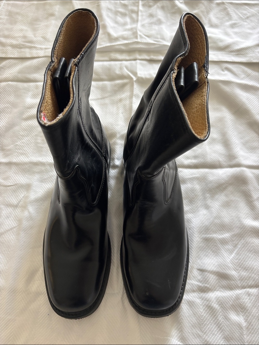 Sears Soft Jobs Super Cushioned Black Leather Boots Sz 7 D - Picture 2 of 10